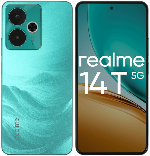 realme 6.67" Смартфон realme 14T 256 ГБ зеленый