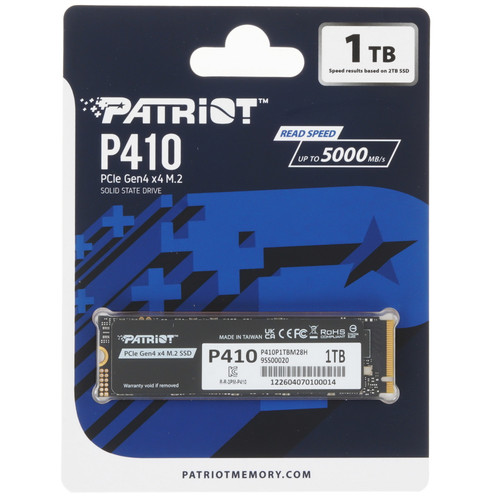 Patriot Memory 1000 ГБ M.2 NVMe накопитель Patriot P410 [P410P1TBM28H]