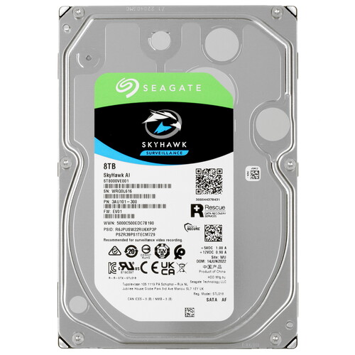 Seagate 8 ТБ Жесткий диск Seagate SkyHawk AI [ST8000VE001]