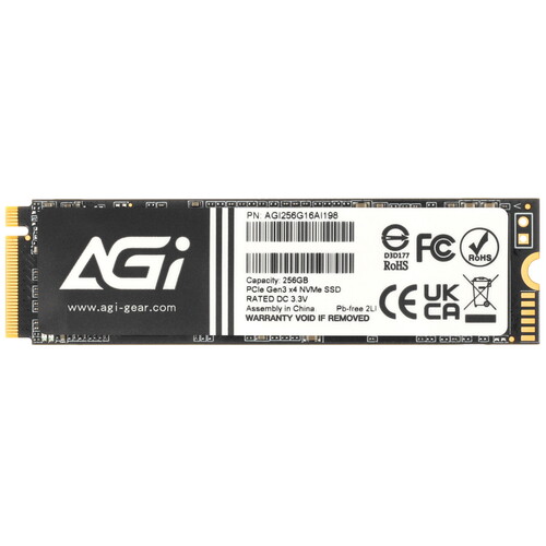 AGI 256 ГБ M.2 NVMe накопитель AGI AI198 [AGI256G16AI198]