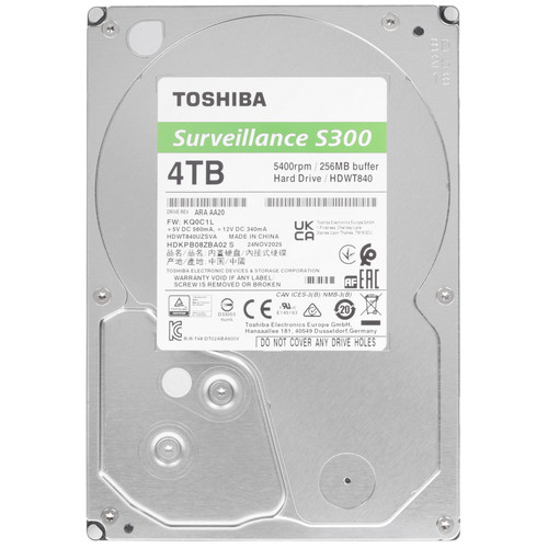 Toshiba 4 ТБ Жесткий диск Toshiba S300 Surveillance [HDWT840UZSVA]