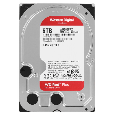 Western Digital 6 ТБ Жесткий диск WD Red Plus [WD60EFPX]