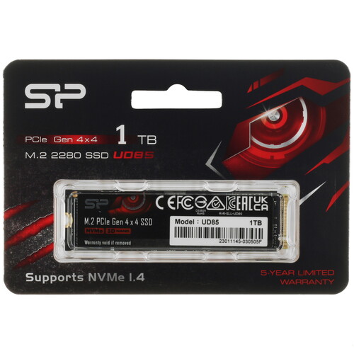 Silicon Power 1000 ГБ M.2 NVMe накопитель Silicon Power UD85 [SP01KGBP44UD8505]