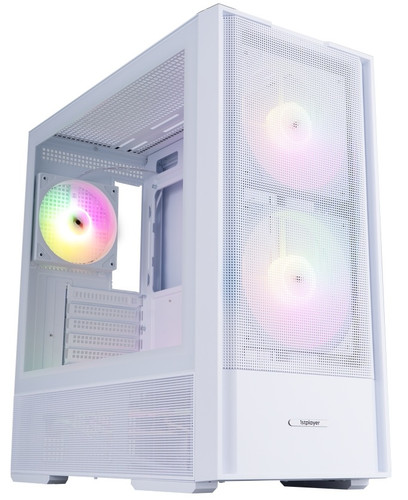 1STPLAYER Корпус 1STPLAYER AU7 ARGB [AU7-WH-2FA7-14-W-2FA7R-W-1FA7-W] белый