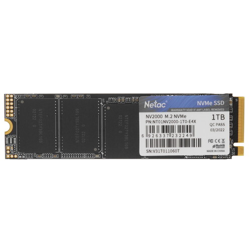 Netac 1024 ГБ M.2 NVMe накопитель Netac NV2000 [NT01NV2000-1T0-E4X]