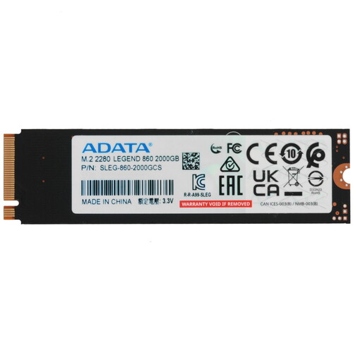 ADATA 2000 ГБ M.2 NVMe накопитель ADATA LEGEND 860 [SLEG-860-2000GCS]