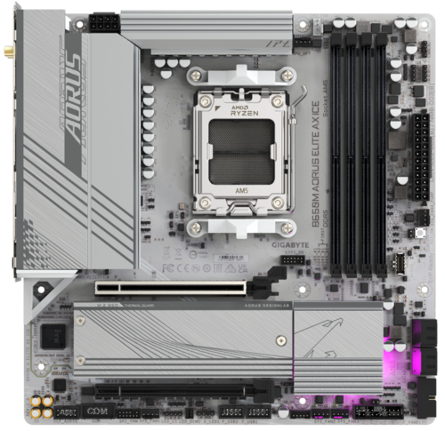 GIGABYTE Материнская плата GIGABYTE B650M AORUS ELITE AX ICE