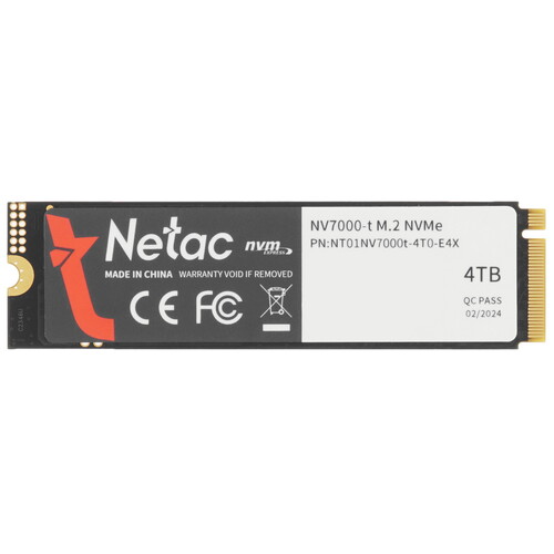 Netac 4000 ГБ M.2 NVMe накопитель Netac NV7000-t [NT01NV7000t-4T0-E4X]