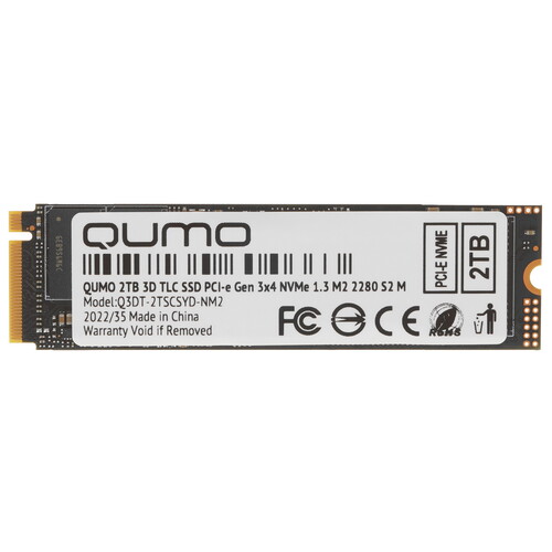 QUMO 2000 ГБ M.2 NVMe накопитель QUMO Novation [Q3DT-2TSCSYD-NM2]