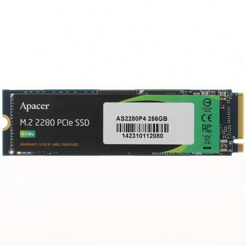 Apacer 256 ГБ M.2 NVMe накопитель Apacer AS2280P4 [AP256GAS2280P4-1]
