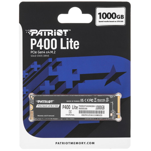 Patriot Memory 1000 ГБ M.2 NVMe накопитель Patriot P400 Lite [P400LP1KGM28H]