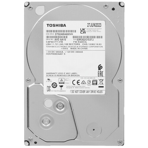 Toshiba 6 ТБ Жесткий диск Toshiba DT02-VH [DT02ABA600VH]